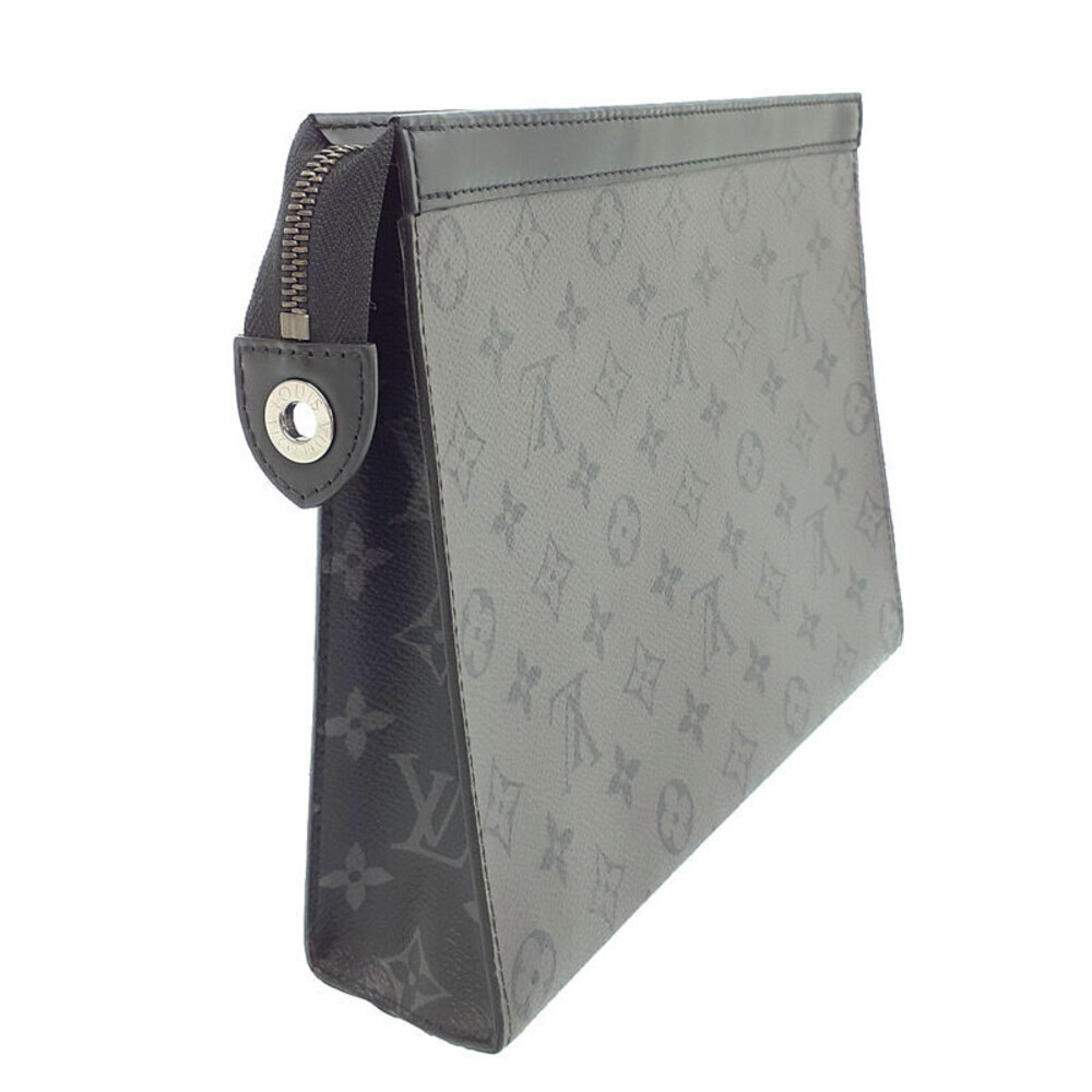 Louis Vuitton Clutch Reverse Bag Eclipse Voyage Black Pochette Monogram
